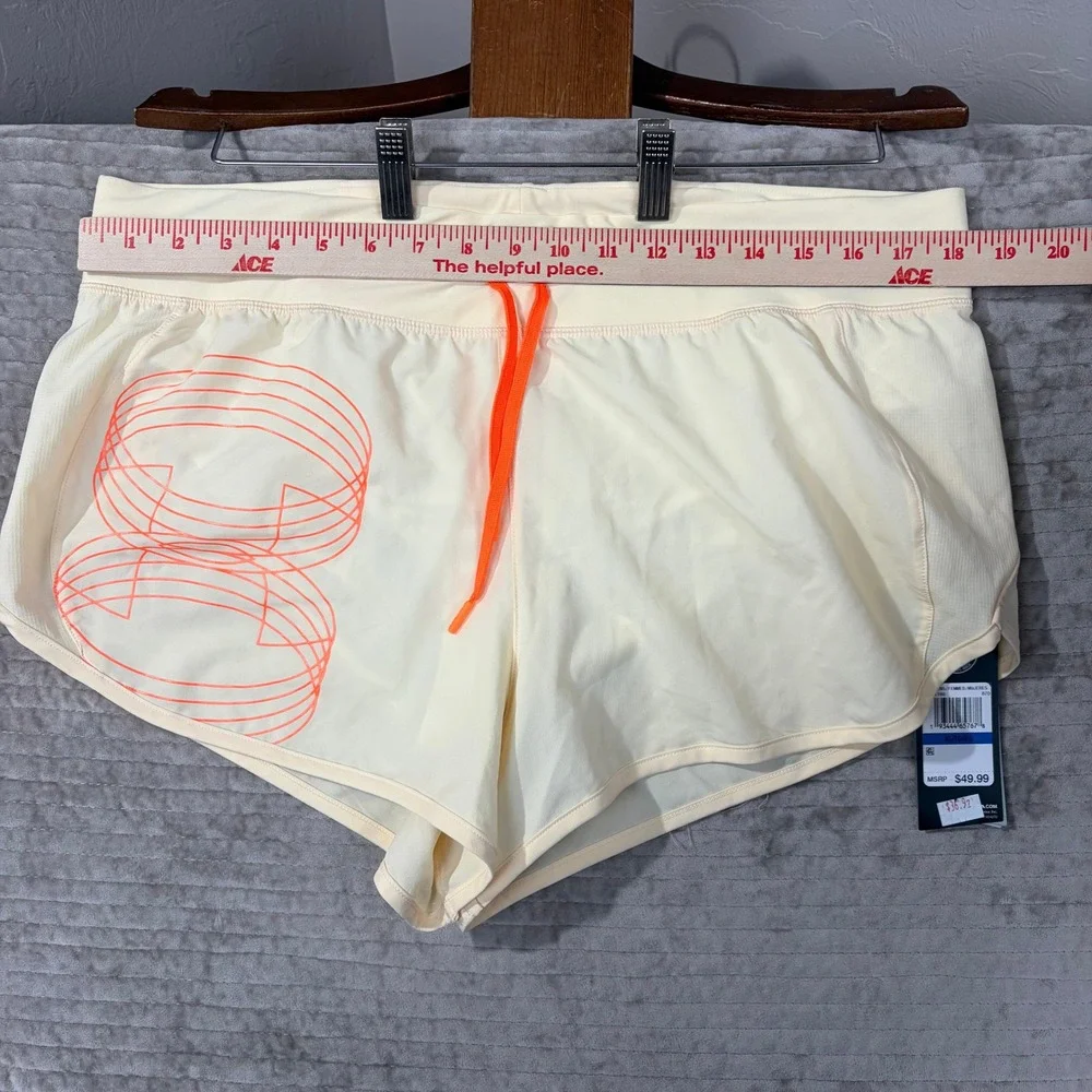 Under Armour Womens XL Athletic Shorts Running‎ Gym Workout Heatgear Orange